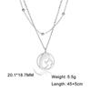 Cazador Dog Cat Four Leaf Clover Pendant Necklace for Women Stainless Steel Compass Angel Choker Double Chain Neck Jewelry 2026