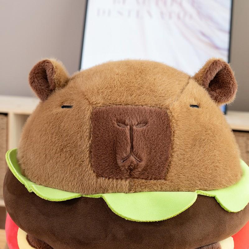 Hamburger Kapybara Roztomilá Kapybara Plyšové zvířátko Kapybara Plyšové hračky Kawaii Kapybara Kapybara Plyšák Nejlepší dárek k narozeninám