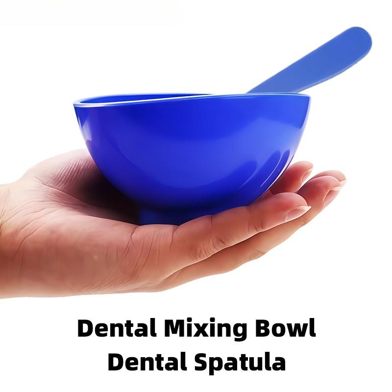 1Set Dental Soft Rubber Bowl, Silicone Bowl, Plaster Mixing Bowl, Plastic Mixing Spatula, Dental Impression Materials