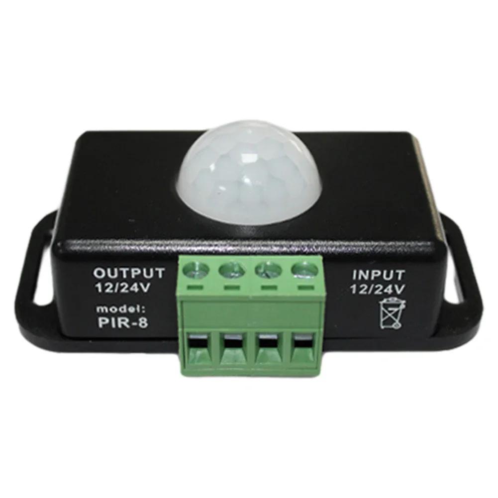 DC 12V/24V LED Motion Sensor Switch Body Infrared Sensing Controller Motion Detector PIR Motion Sensor for LED Strips/Bulbs