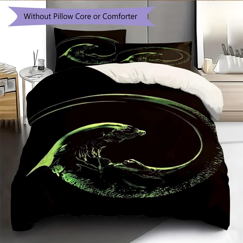 Cartoon Pattern Bedding Quilt Set Quilt Cover Pillowcase Home Decoration Birthday Gift (1 * Duvet Cover + 2 * Pillowcase, Without Core)