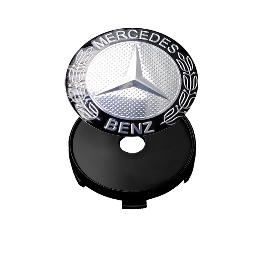 60/63/68mm Aluminum ABS Car Wheel Center HubCaps Tire Cover Stickers Benz Badge Decor For Mercedes Benz W204 W202 W212 W220 W205