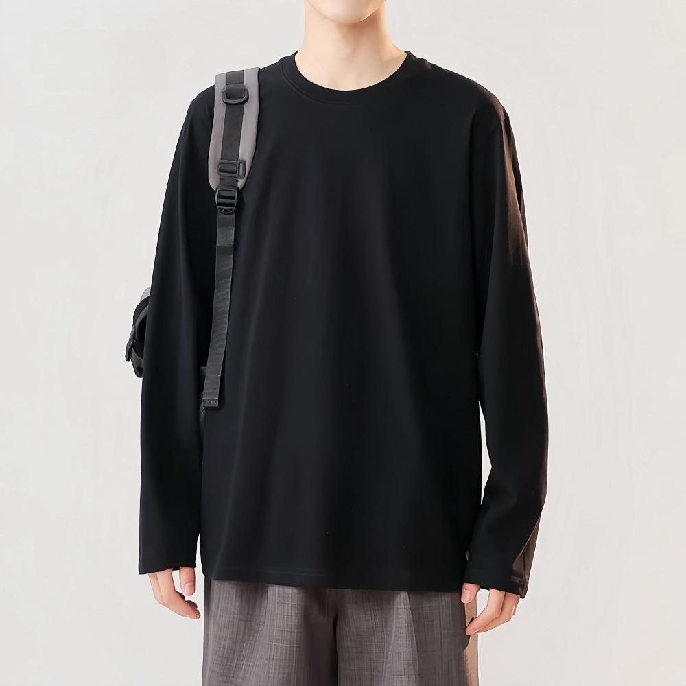 Baumwolle Unisex Basic T-Shirt Pullover Paar Tees Tops Mode Langarm T-Shirt Streetwear