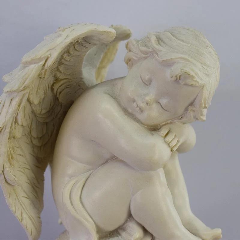 Solar Outdoor Waterproof Courtyard Ground Lamp Resin Angel Statue Garden Lawn Landscape Decorative Lights