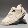 Fashion Men's Shoes 2025 Off White Shoes Sneakers New Men's Soft Leather Casual Board Shoes Soft Sole Fashion Lightweight Elastic Couple