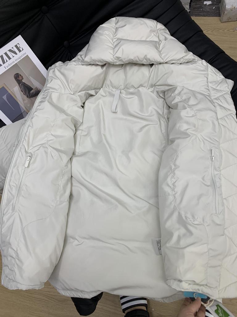 2025 Women's Petite White Duck Down Jacket - Simple, Fashionable, Hot-Selling Lu Style - Warm, Thickened Coat