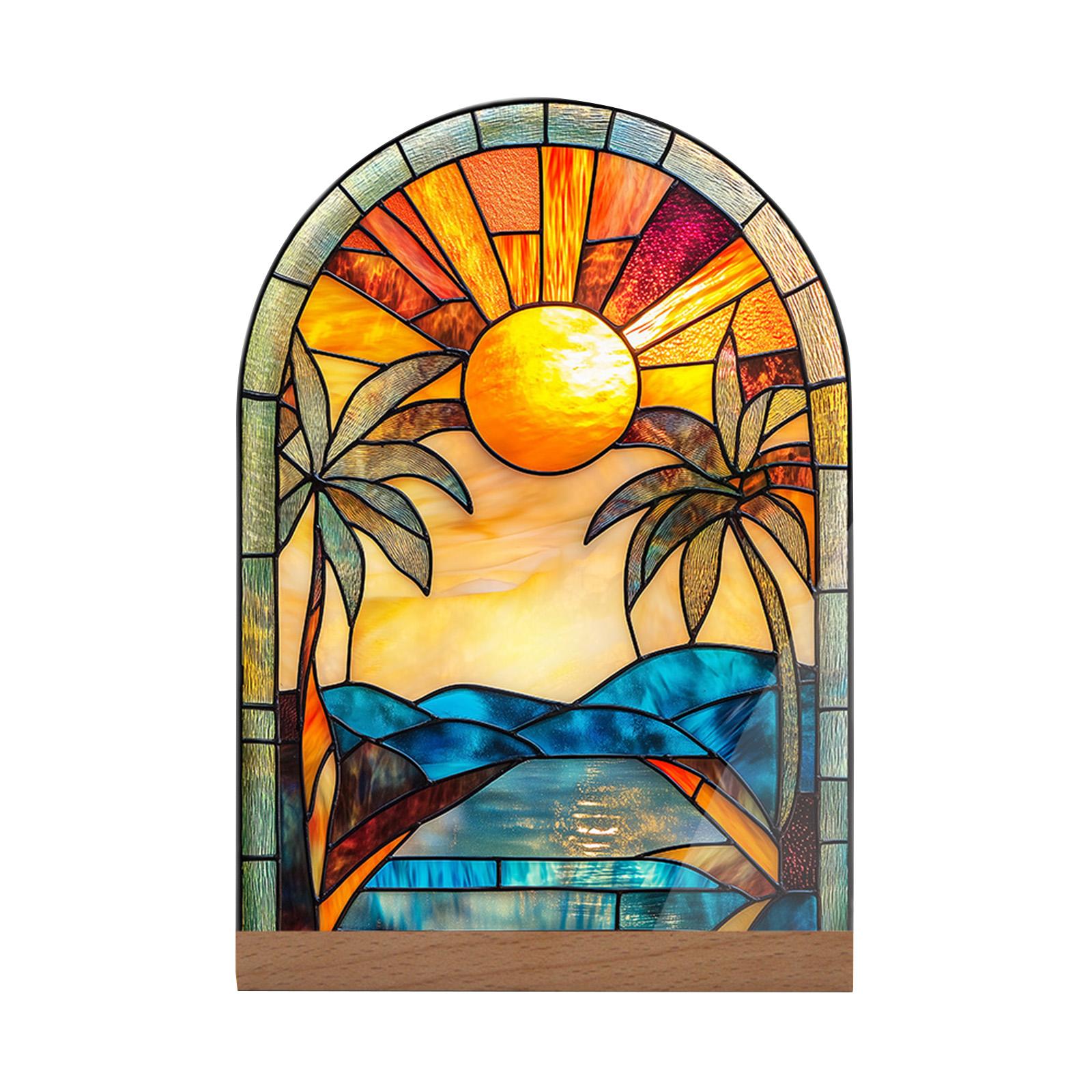 

Minimalist 2D Flat Decorative Piece With Base, Multi Colored Acrylic Craft, Suitable For Desktops, Bookshelves, And Other Artistic Decorations.