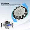 152mm Omni Wheel Rubber Aluminum Alloy 360 Degree Rotation Double Row Wheel for Mobile Robot Upgrade Black and Silver