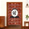 Harryy Potters 9 3/4 Train Platform Brick Wall Photography Backdrop Magic School Door Hanging Banner Half-Curtain Baby Portrait