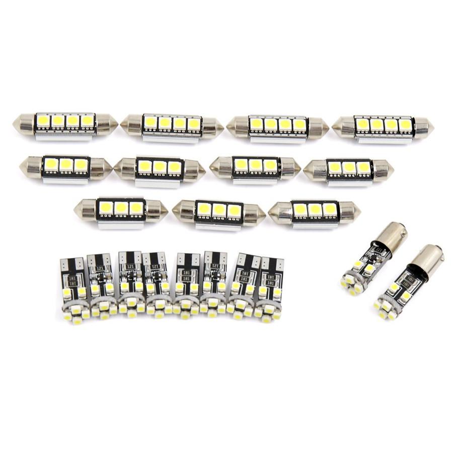 21x for BMW E46 Sedan Coupe M3 1999-2005 Canbus White Car LED Light Interior Dome Map Reading ,Glove Box Light, Footwell Light,License Plate Light Kit