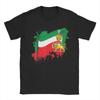 Streetwear T-Shirt Sommer Flagge Irans mit Pahlavi-Krone shir va khorshyid Mode T-Shirts Baumwoll-T-Shirt Kurzarm-T-Shirts