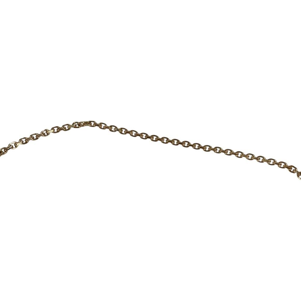 HERMES Shurmail PM Chain Jewelry Necklace Buffalo horn / Metal Gold/Brown