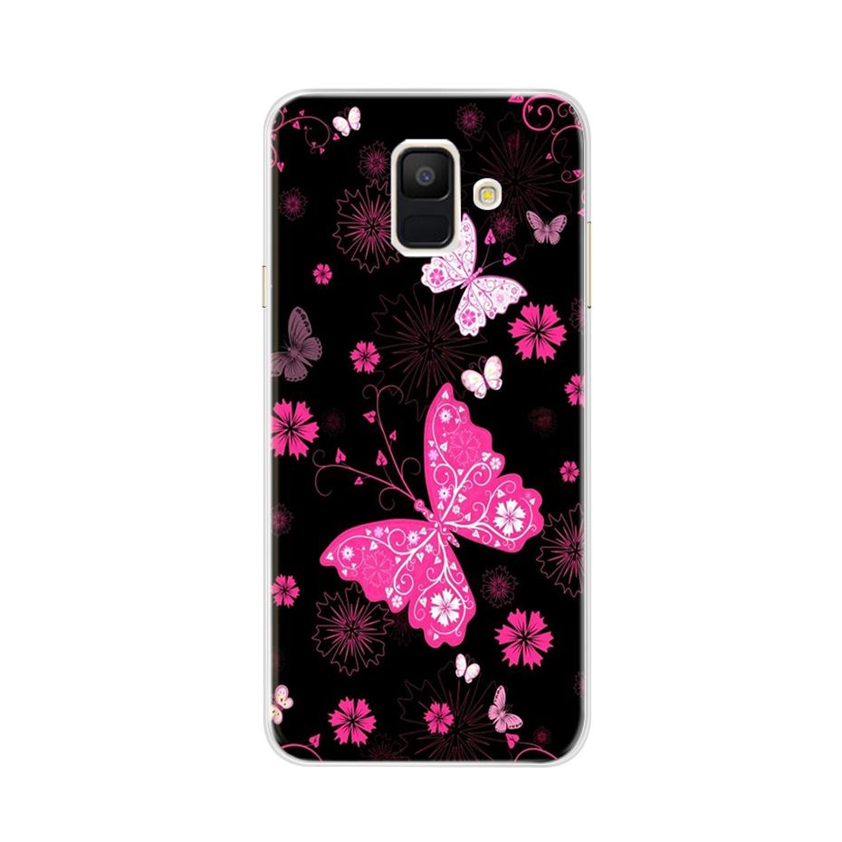 Case For Samsung Galaxy A6 2018 Transparent Cartoon Soft TPU Silicone Phone Cases Back Cover For Samsung Galaxy A6 A 6 Plus 2018