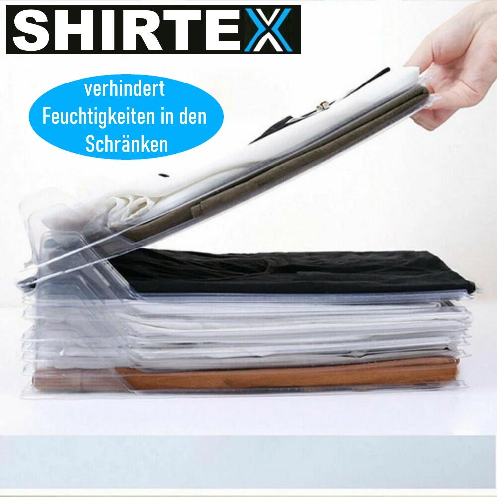 SHIRTEX T-Shirt Organizer Stackable Storage Bag Laundry Shirts Set of 10