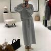Women's Fashionable Two-Piece Set: Sweatshirt & High-Waisted Skirt, Korean Autumn/Winter, Plus Size, New Style.