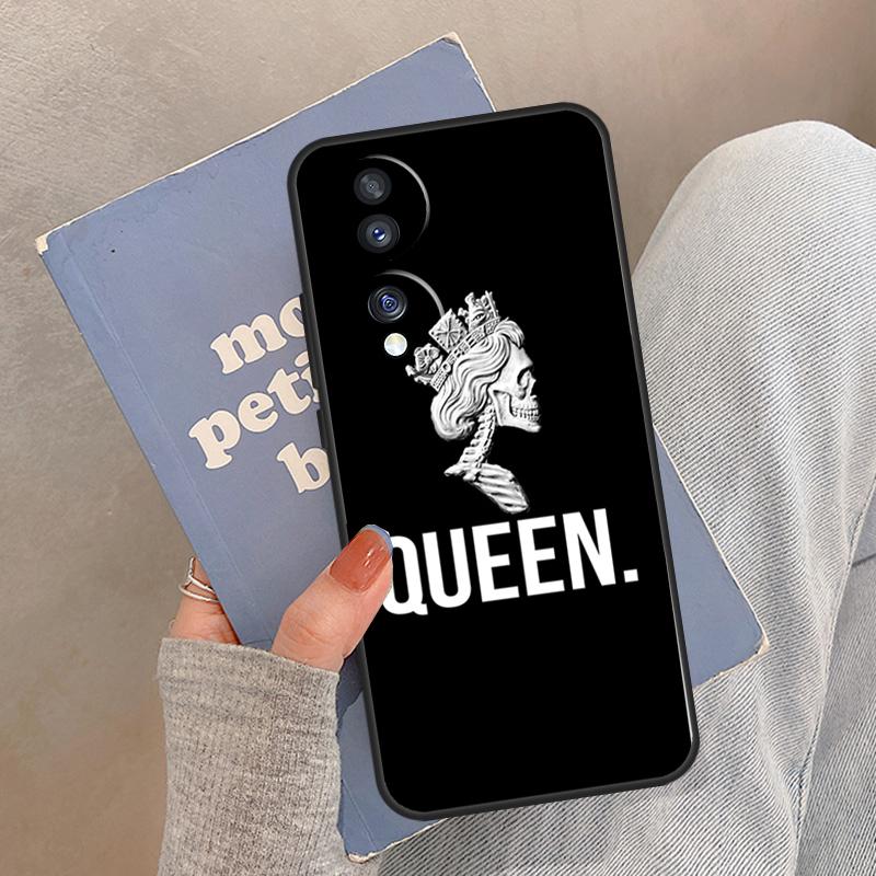 Koningin Koning Kunst Etui Voor Honor Magic 8 5 6 7 Pro Cover Voor Honor 400 200 Lite 50 70 90 X8a X8b X9a X9b X9c