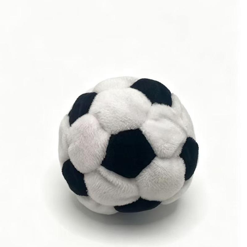 7Cm Soft Plush Soccer Ball Toy For Kids And Pets Colorful Stuffed Football Fluffy Interactive Toy For Indoor Games Pet Chewing
