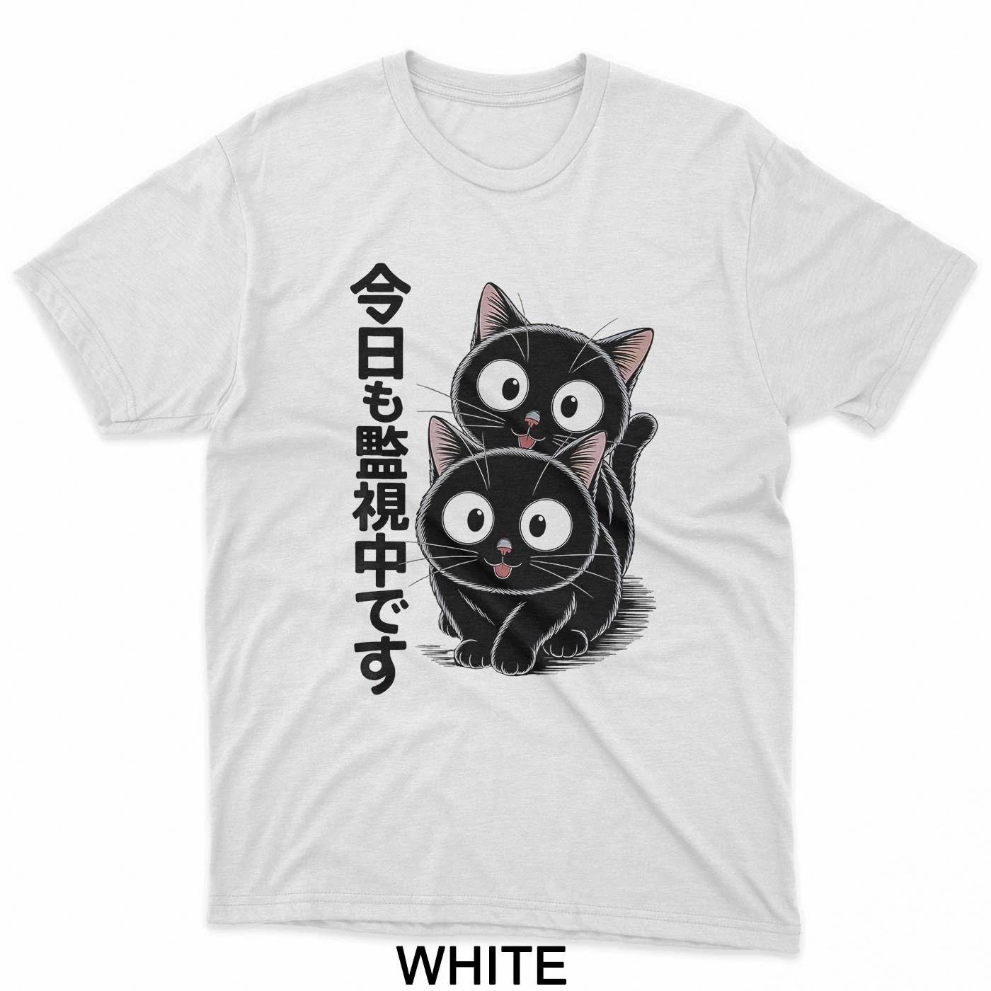 Kawaii Cat Anime Mum Dad Men Women Japanese T-Shirt M