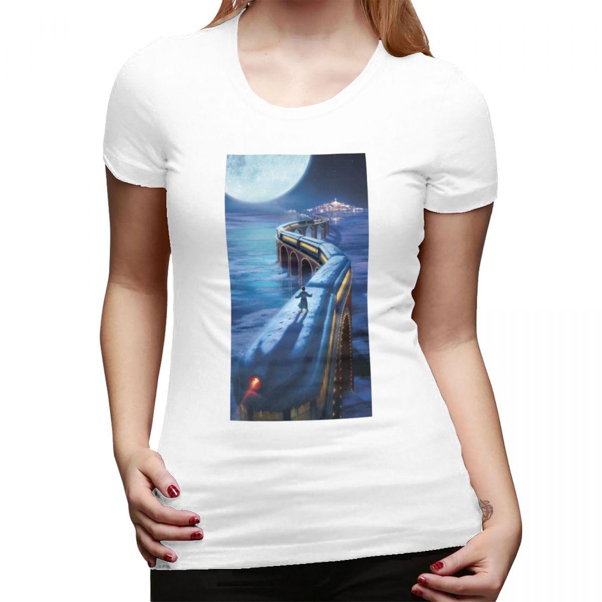 

The Polar Express TShirt for Women Crew Neck Streetwear T Shirts Womens Tees Short Summer Clothes Tops S