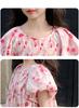 Girls' dress summer 2026 new item beautiful floral bubble sleeves princess dress summer dress children's dress