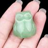 Amethyst Tiger Eye Owl Mini Ornament - Crystal Agate Carved Animal Decor