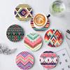 Bohemian Stil Untersetzer für Getränke Tischplatten Schutz Bohe Bedruckt Runde Keramik Untersetzer Set mit Korkboden Einweihungsgeschenk
