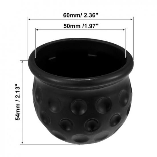 4pcs Trailer Hitch Ball Cover Waterproof Dustproof 50mm ID Black for Car Truck