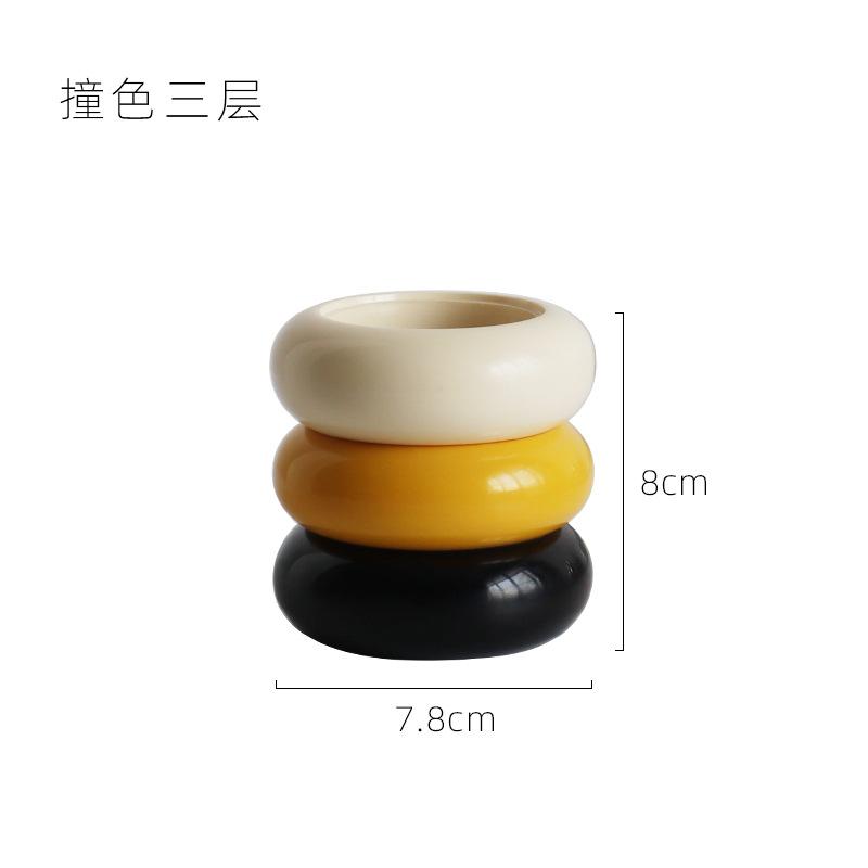 Nordic Ins-Style Melamine Round Desktop Storage Box Desktop Pen Holder Thickened Office Stationery Pen Holder