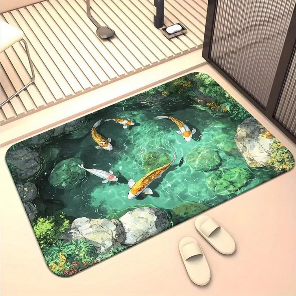 Printed Kitchen Floor Mat, Bathroom Floor Mat, Washable Door Mat At The Entrance