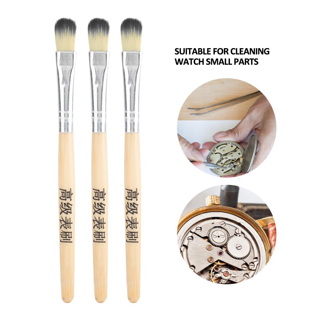 3pcs Watch Small Parts Watch Movement Cleaning Brush Watch Part Repair Tool