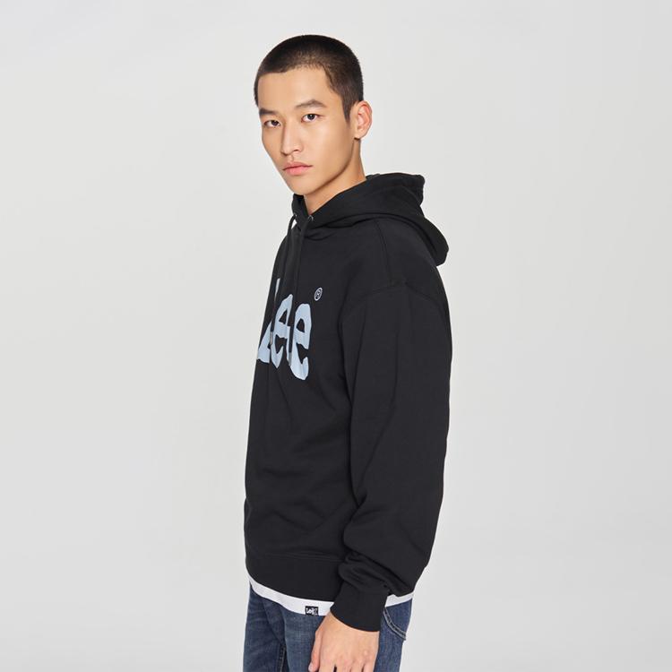 Comfortable Logo Print Hooded Long Sleeve Sweatshirt Men sweatshirts LMT010285207728K11000