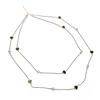 Fashion Layered Long Necklace Heart Pendant Zinc Alloy Double Layer Necklace for Women Girls