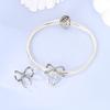 Original Charms Copper Elegant Geometric Line Bowknot Beads Fit Charms Plata Bracelets For Women Women Jewelry Making