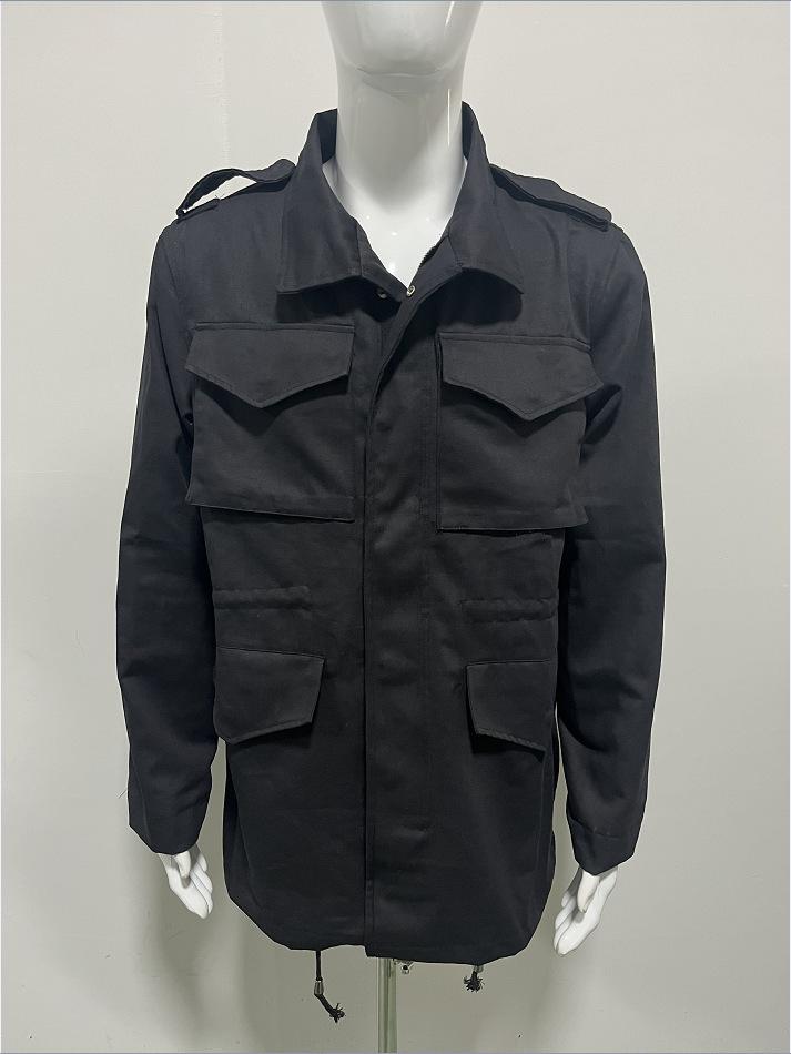2025 Cross-Season Men's Retro Workwear Jacket: Loose Fit, Multi-Pocket Casual Outerwear