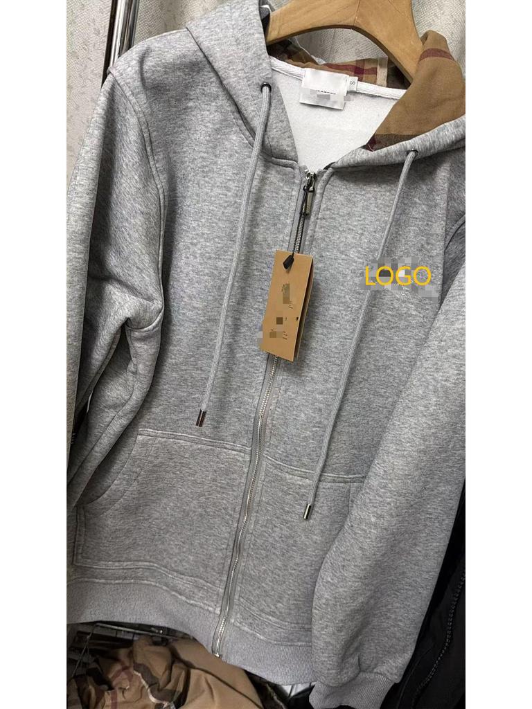 Wysokiej jakości męska bluza rozpinana z kapturem w brytyjskim stylu z haftowanym logo