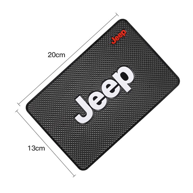 Car Anti Slip Pad Dashboard Phone Storage Pad For Jeep Grand Cherokee Wrangler JK Gladiator Compass Renegade Wagoneer Avenger