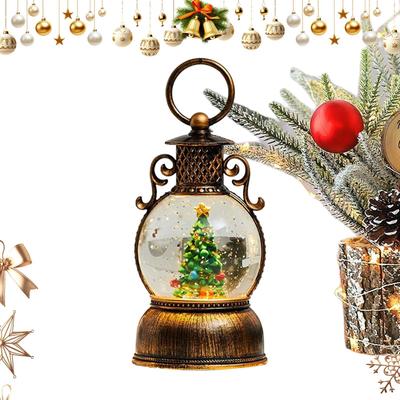 Weihnachts leuchtender Ball Winter Retro Ornament Weihnachts Tischleuchte Schneekugel für Freunde Teenager Männer Frauen Kaminsims Esszimmer