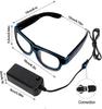 Led Glasses Neon Party Glasses Luminous Novelty Gift Glow Sunglasses LED Sunglasses Bar Party Dance DJ Bright Flashing Glasses