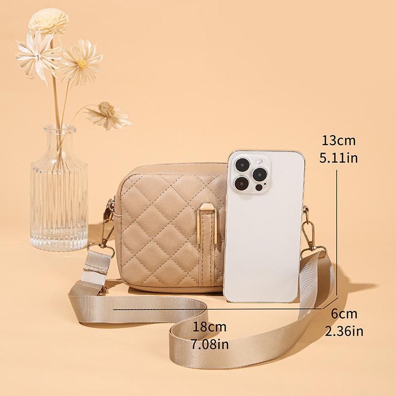 Casual Messenger New Zipper Bag Rhombus Shoulder Bag Bag Versatile Fashion Portable Messenger Bag