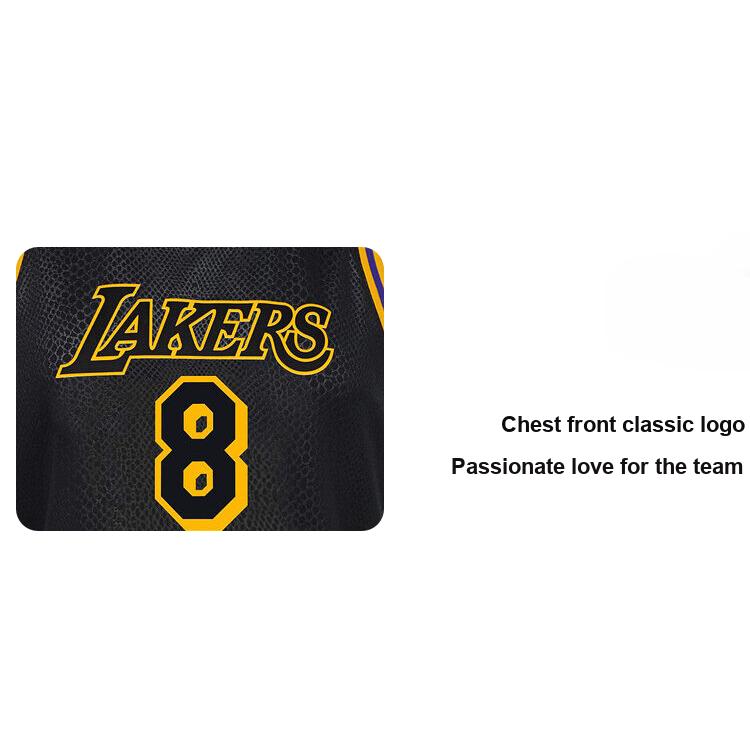 Nike NBA City Edition Los Angeles Lakers Kobe 8 & 24 Mamba Memorial Kids Tops Black 3Z2B7BYXP23-LAKKB