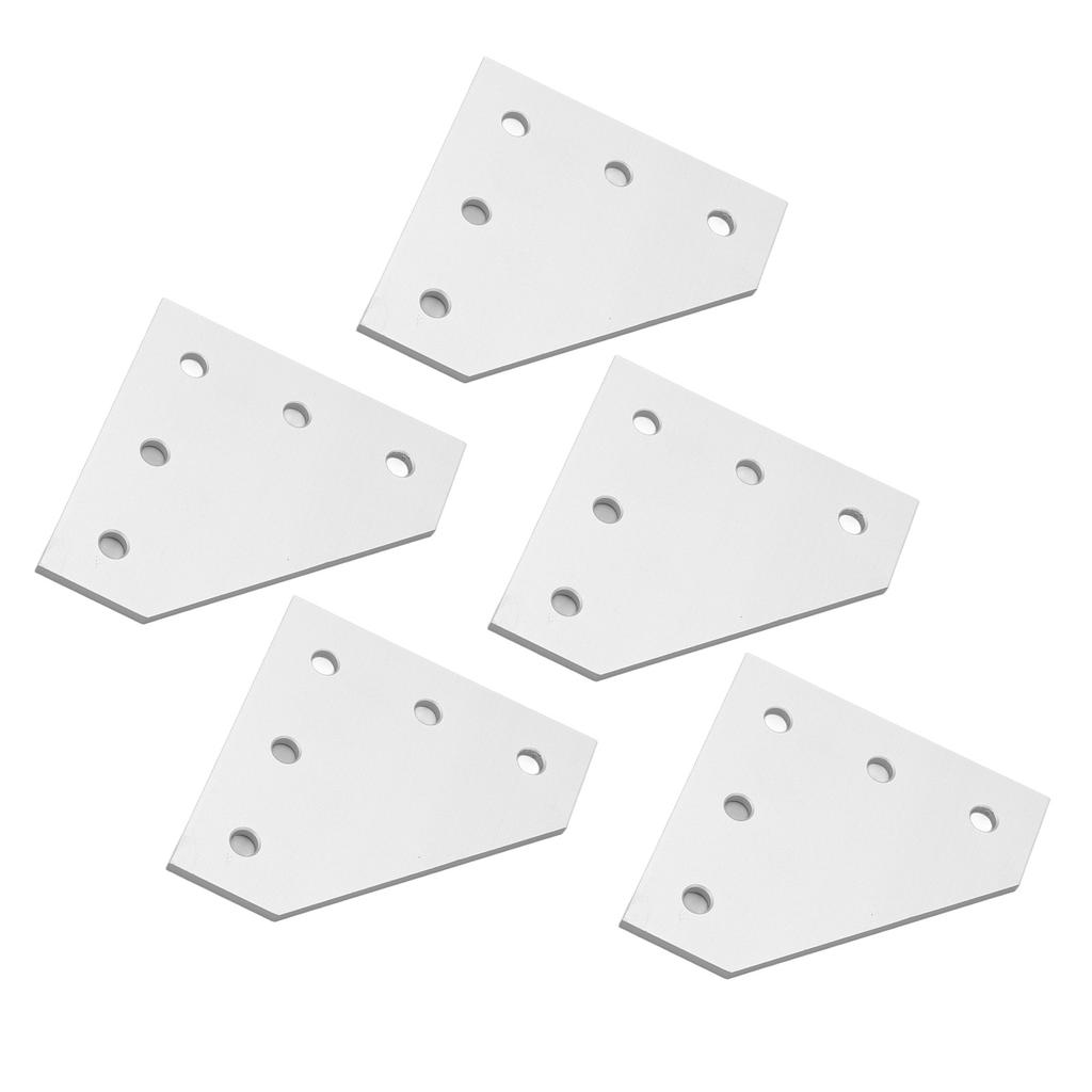 5PCS Flat Tie Plate Aluminum Alloy 5 Holes Compression Resistance Repair Mending Plate Bracket for Industrial