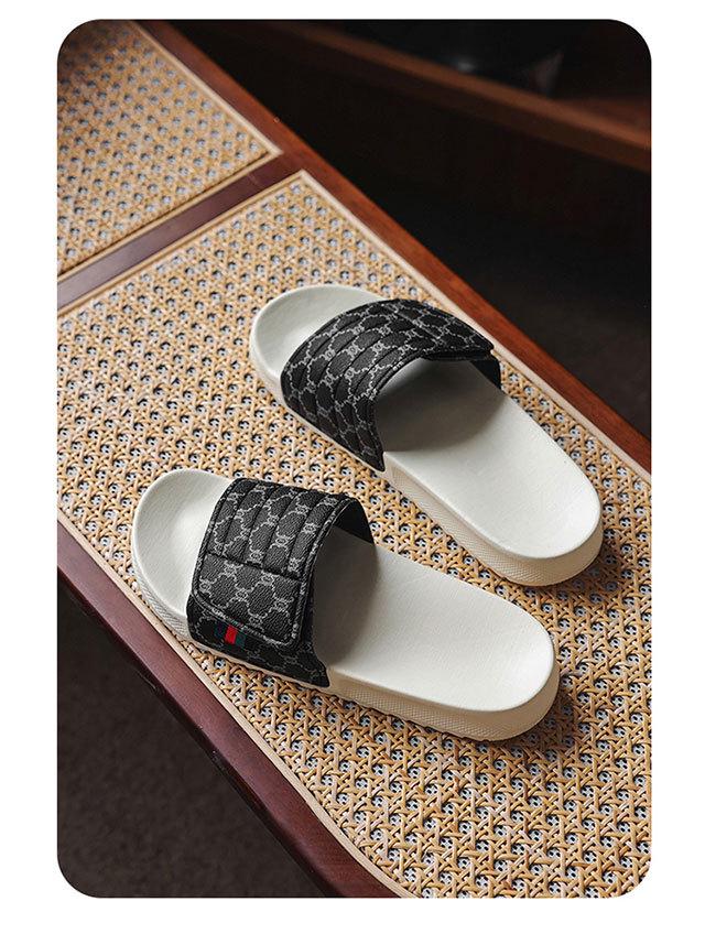 Men's Adjustable Trendy EVA Slippers: High-End, Indoor/Outdoor Summer Style with Magic Tape