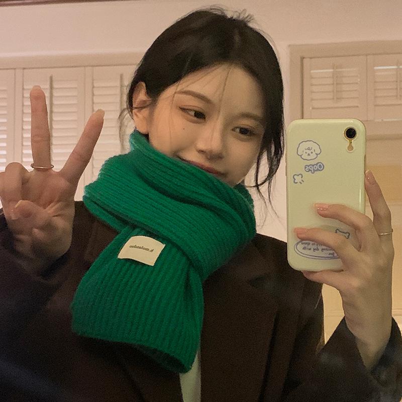 

Korean Style Women s Versatile Soft Wool Scarf - Winter 2023: Thick, Warm Knitted Neck Warmer See description for size