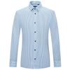 SAINT ANGELO Men's Business Casual Striped Long Sleeve Shirt