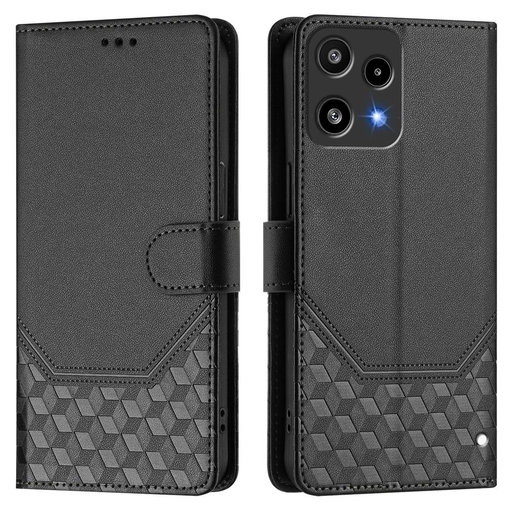 For Xiaomi Redmi Note 15 Pro 4G (Global) Case Card Slots Geometry Imprint Leather Phone Cover