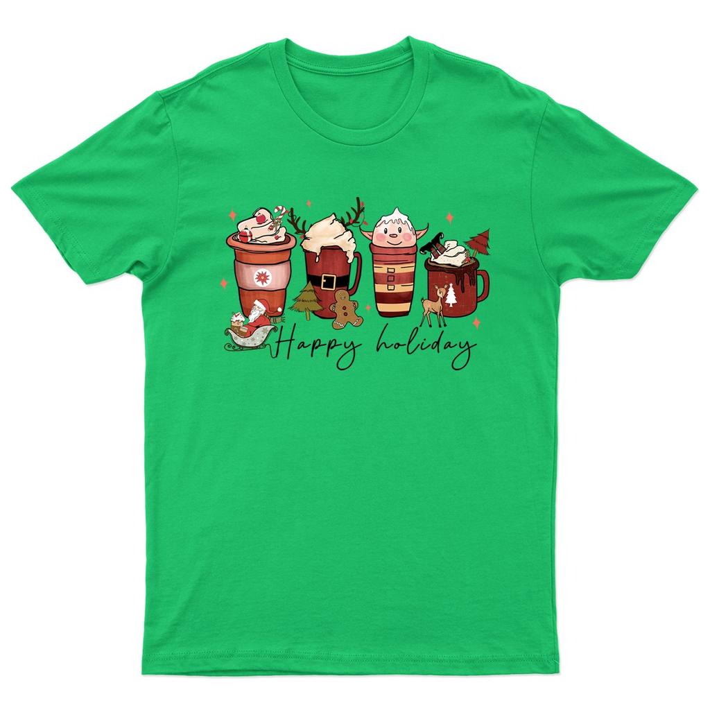 Happy Holiday Christmas Coffee TShirt Unisex Gift Retro Seasonal Funny Xmas