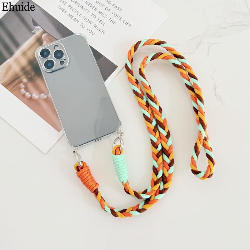 Braid Lanyard Case For Samsung Galaxy S26 Ultra S25 FE S22 S21 S20 S23 S24 Plus A17 Crossbody Cord Strap Soft TPU Clear Cover