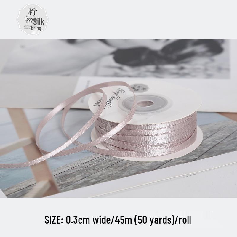 3mm Premium Double-Sided Satin Polyester Ribbon for Wedding Bows and Gift Packaging