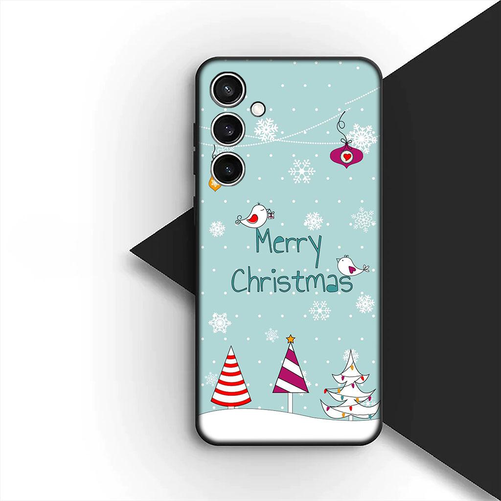 Snow Merry Christmas Tree Deer gift Silicone Phone Cover for Apple iPhone 17 Air 12 13 Pro Max Mini ProMax 7 + 8 Plus Soft Case
