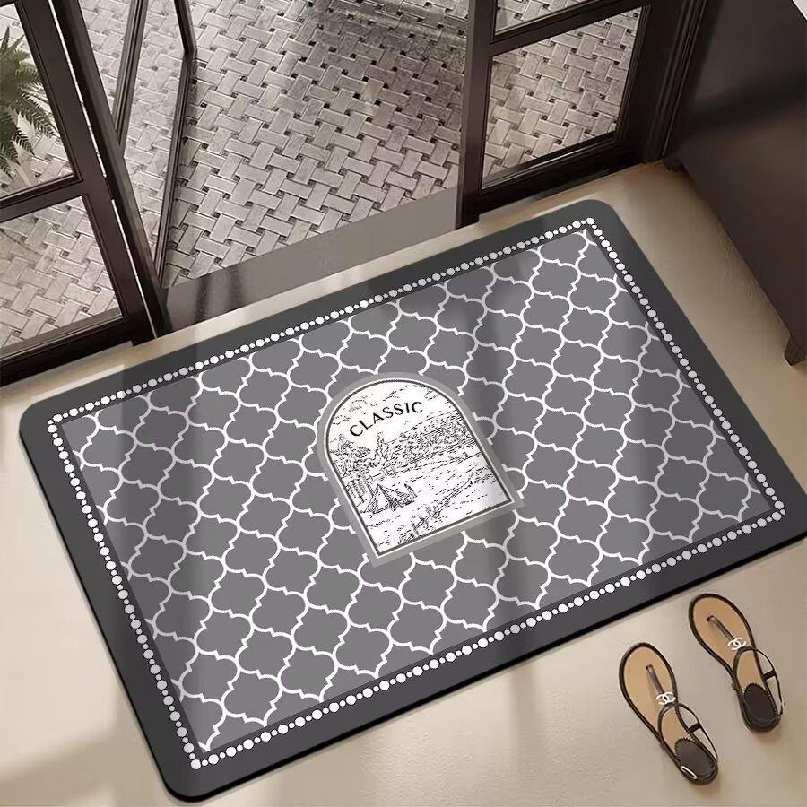 Bathroom Absorbent Mat Diatom Mud Absorbent Mat Toilet Kitchen Door Green Foot Mat Bathroom Non-slip Mat Door Mat